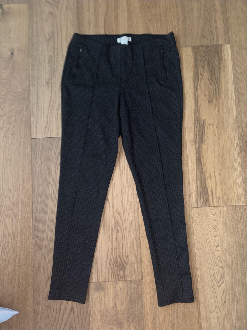 89th + Madison Black Textured Waistband Trousers